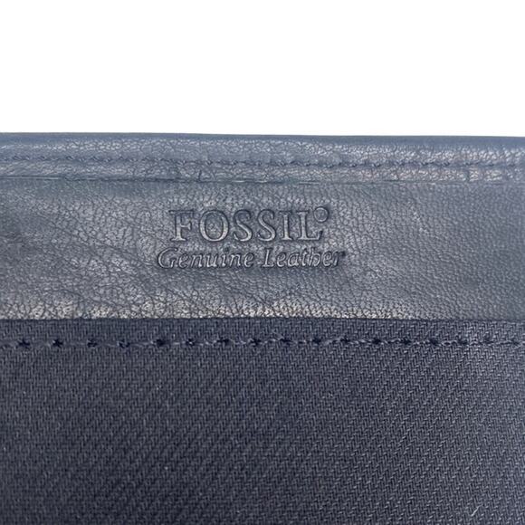 Fossil Black Leather Executive Travel Organizer Wallet - Picture 8 of 10